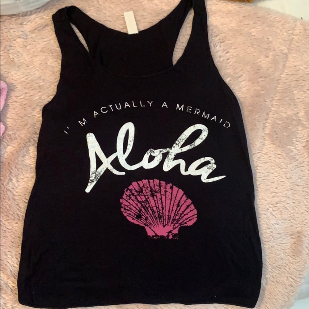A black flows tank top